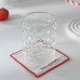 rovilox Wavy Glass Cup - Unique Artistic Design, Durable Glass Drinkware for Water, Juice, and Cocktails, Ideal for Home & Special Occasions